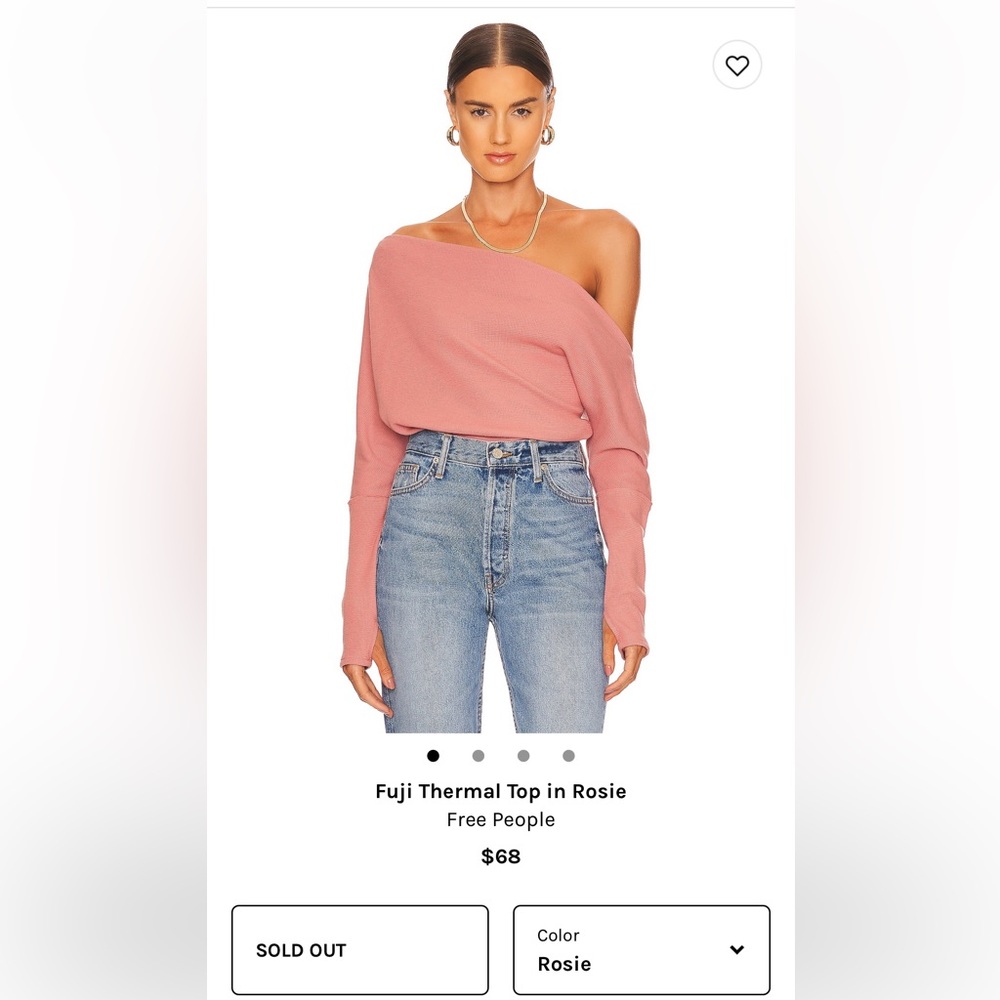NWT Free People Fuji Thermal Top (Rosie) SOLD OUT